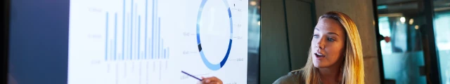 holding a presentation